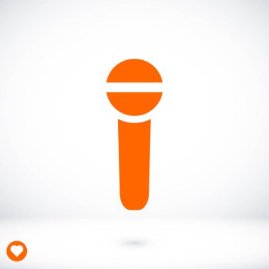 mikrofon düz simgesi