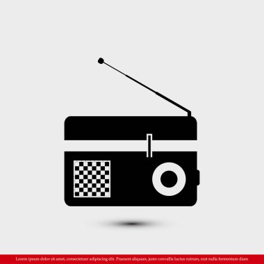 radyo düz simgesi