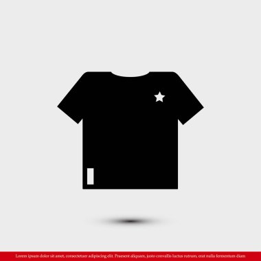 Tişört Düz Simgesi