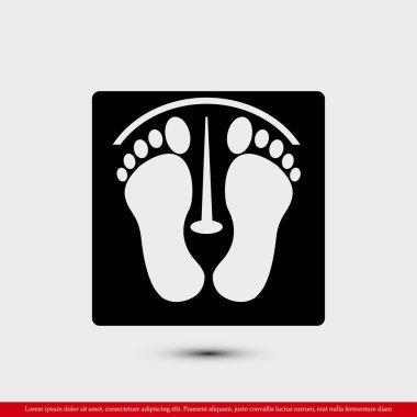 ayak izleri düz simgesi