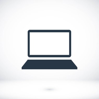 Laptop Düz Simgesi