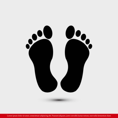 ayakları düz simgesi