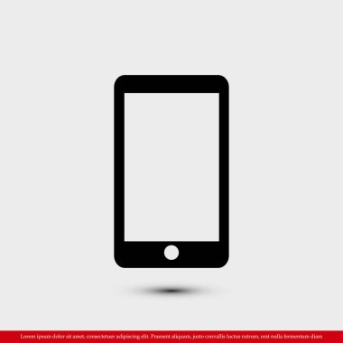 Telefon düz simgesi