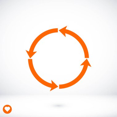 dairesel oklar düz simgesi