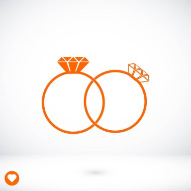 Yüzük düz simgesi