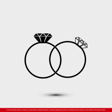 Yüzük düz simgesi