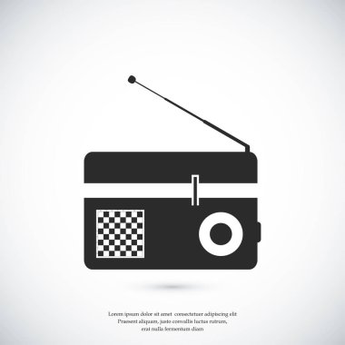 radyo düz simgesi