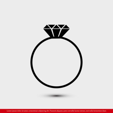 Yüzük düz simgesi