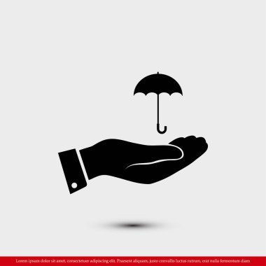 El simgesi olan şemsiye