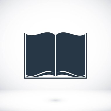 Kitap Düz Simgesi