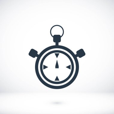 Stopwatch Düz Simgesi