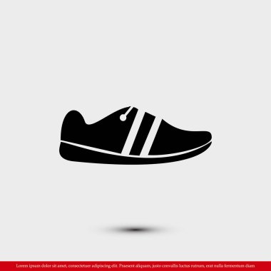 Ayakkabı düz simgesi