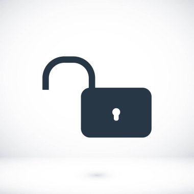 düz kilit simgesi