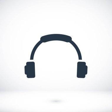 kulaklık yassı simgesi