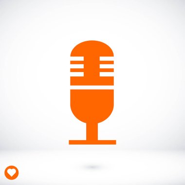 mikrofon düz simgesi