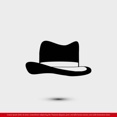 Şapka düz simgesi
