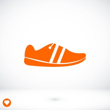 Ayakkabı düz simgesi