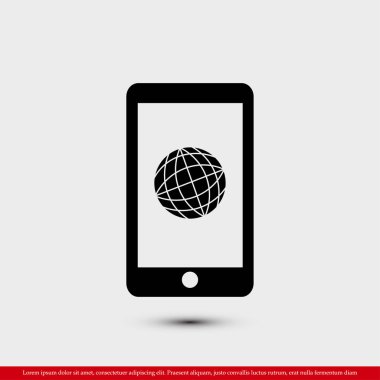 Akıllı Telefon Düz Simgesi