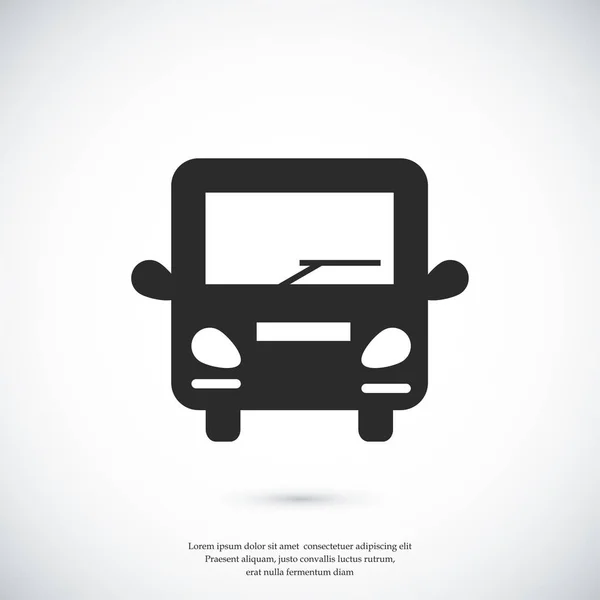 Otobüs Düz Simgesi — Stok Vektör