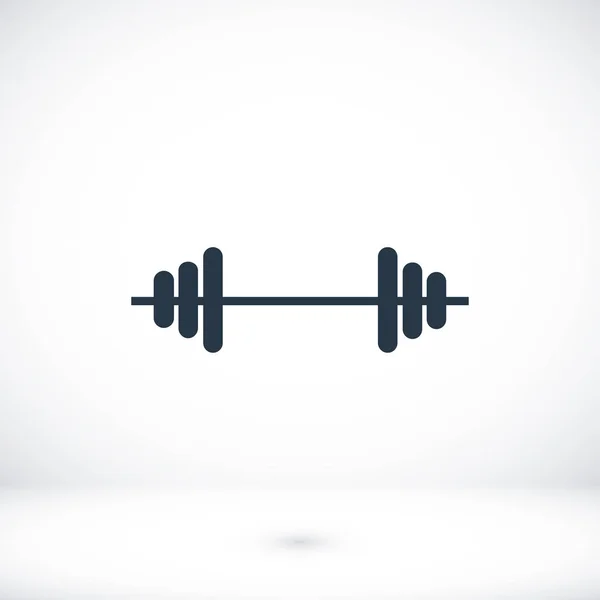 Barbell icône plate — Image vectorielle