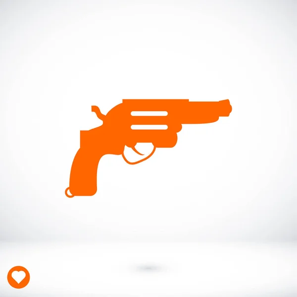 Icône plate Revolver — Image vectorielle