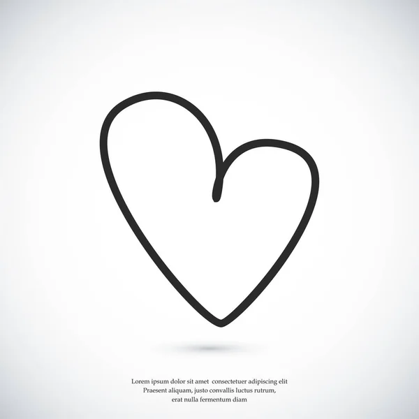 Corazón icono web — Vector de stock