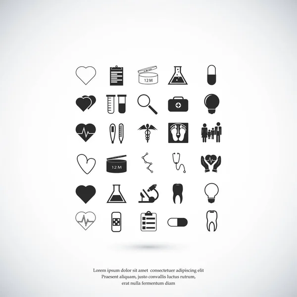 Set van medische iconen — Stockvector