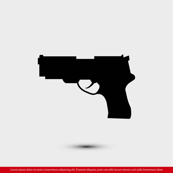 Gun flat icon — Stock Vector