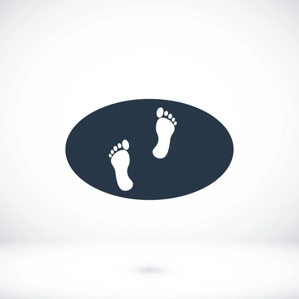 Footprints flat icon — Stock Vector