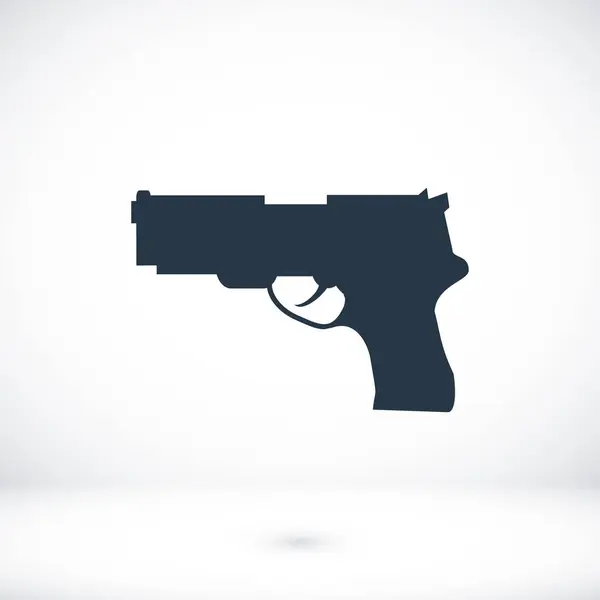 Пістолет плоских значок — стоковий вектор