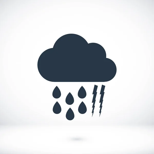 Viharos időjárás, felhő-ikon — Stock Vector