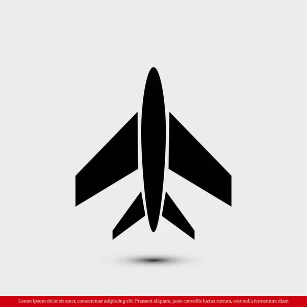 Plane flat icon — Stock Vector