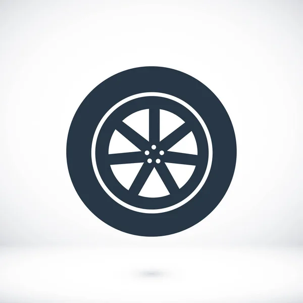 Wheel flat icon — Stock Vector