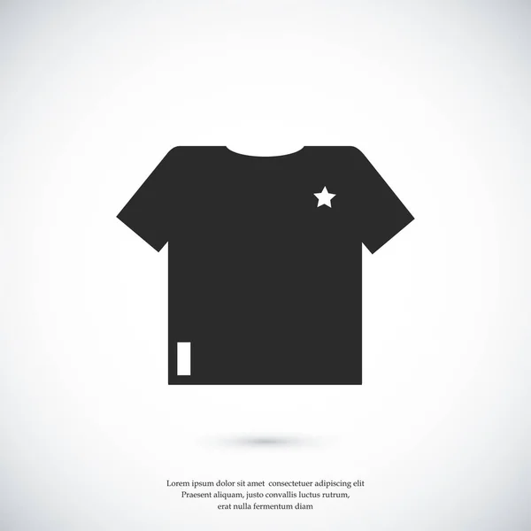 T-Shirt flache Ikone — Stockvektor