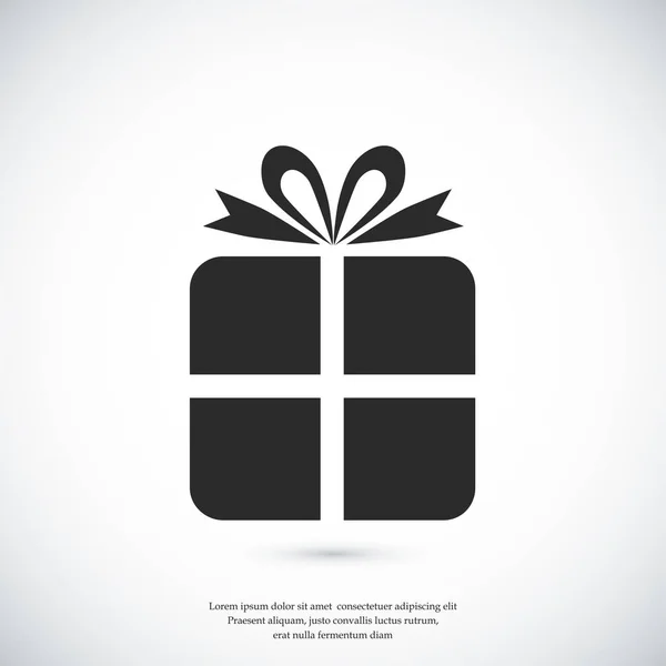 Icono plano de regalo — Vector de stock