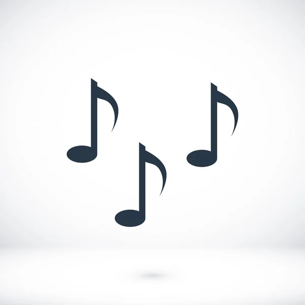 Música notas signo icono — Vector de stock