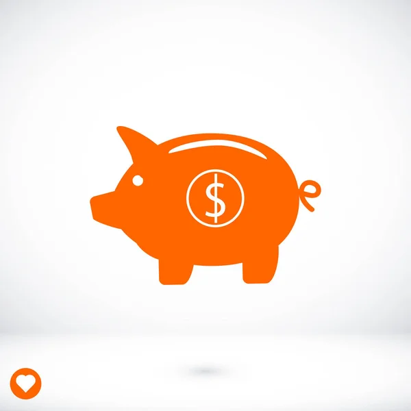 Piggy bank - εικονίδιο εξοικονόμησης χρημάτων — Διανυσματικό Αρχείο