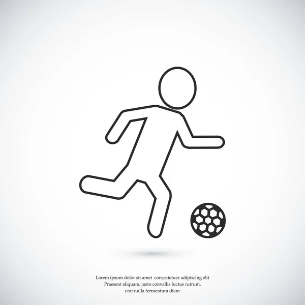 Version matricielle. Football, joueurs de football silhouettes icônes — Image vectorielle