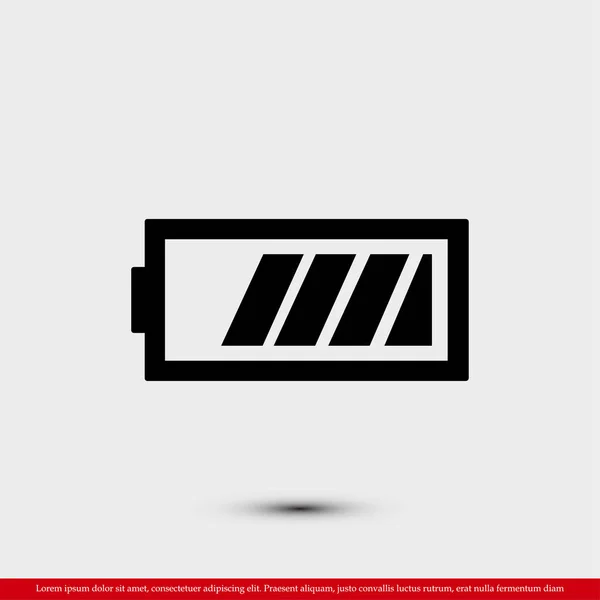 Battery flat icon — Stock Vector