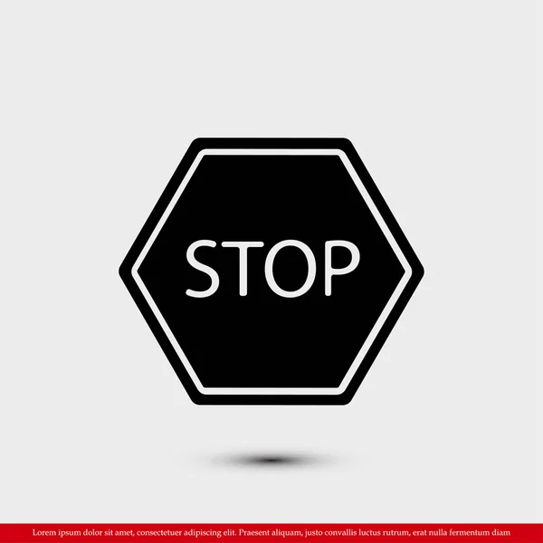 Stop icono plano — Archivo Imágenes Vectoriales