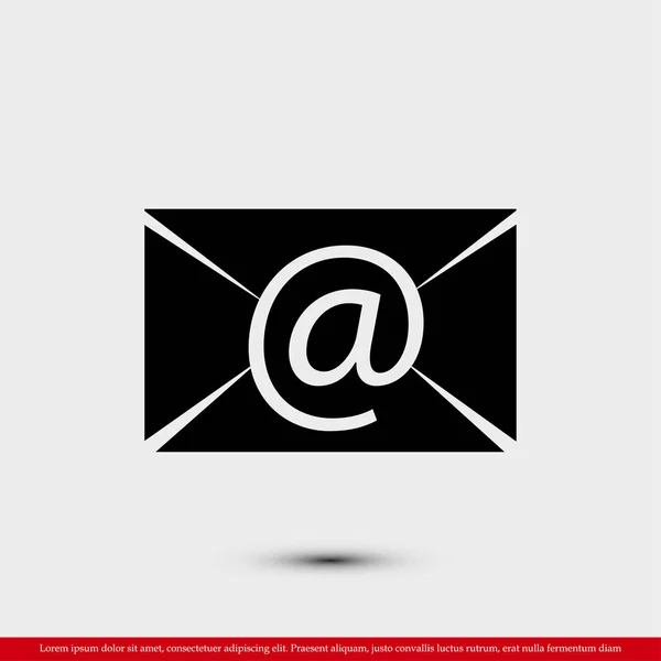 E-mailbericht plat pictogram — Stockvector