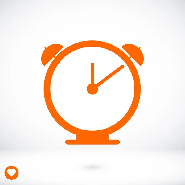 Reloj Icono plano — Vector de stock