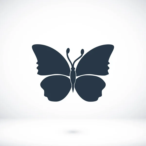 Επίπεδη εικόνα πεταλούδα — Διανυσματικό Αρχείο