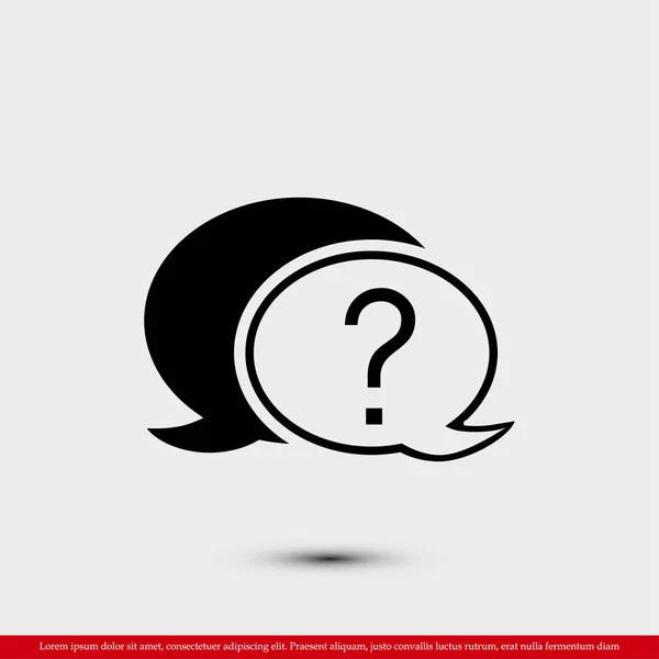 Chat, question icon — Stock Vector