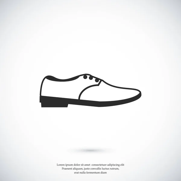 Zapato icono plano — Vector de stock