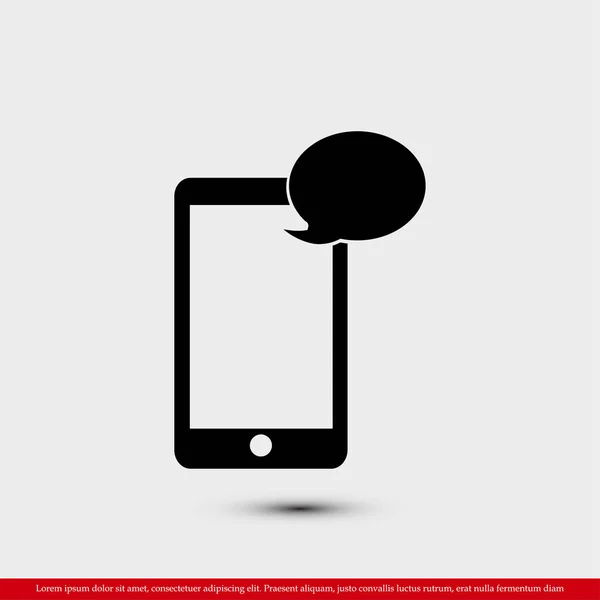 Mobile téléphone sms icône — Image vectorielle
