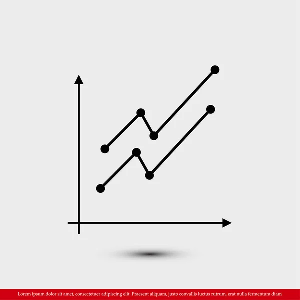 Graph-grafiek pictogram — Stockvector