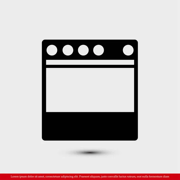 Cozinha ícone fogão — Vetor de Stock