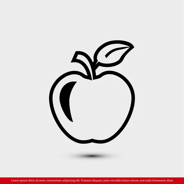 Ikone der reifen Äpfel — Stockvektor
