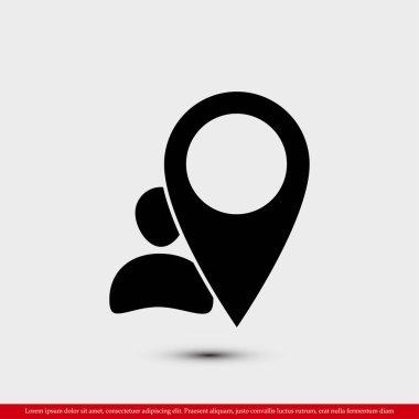 İşaretçi düz simgesi